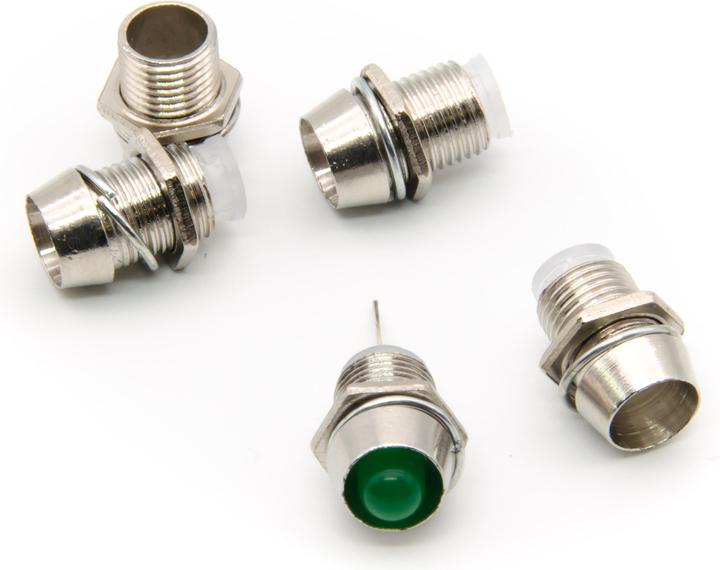 Image du produit Purecrea 5 pièces support LED 5mm - aluminium - chromé