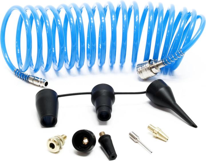 Actual product image Wiltec 13 Pieces Air Compressor Accessory Tool Set Spray Gun Air Blow Gun Tyre Inflator Air Line Hose