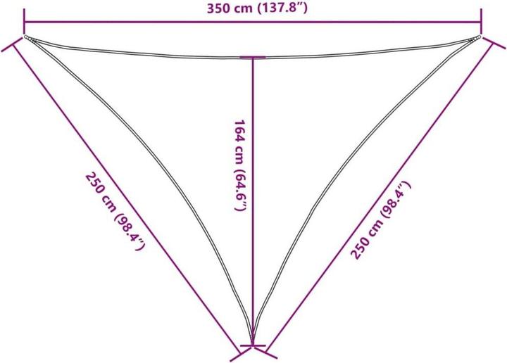 Image du produit VidaXL Voile d'ombrage (250 x 250 x 350 cm)
