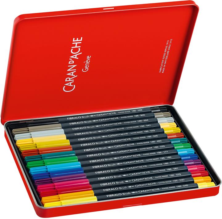 Immagine prodotto Caran d'Ache Fibralo Brush Metallschachtel (Multicolore, 15 x)