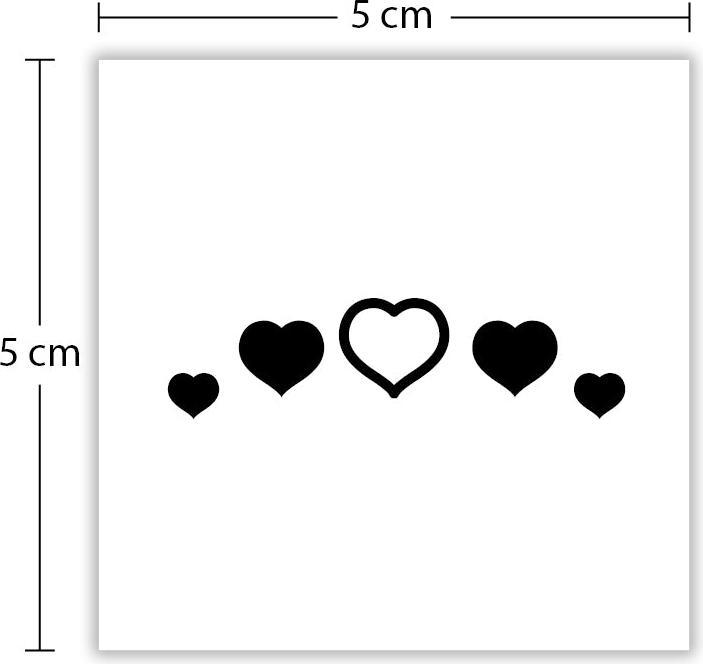 Produktbild minink Temporäres Tattoo: Herzmotive in Bogenform