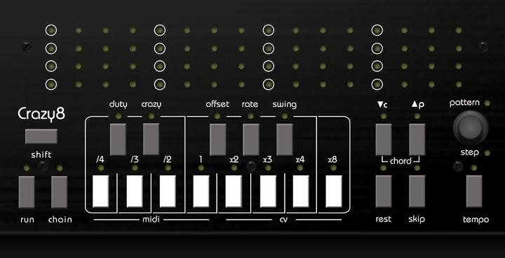 Twisted Electrons Crazy 8 Step Sequencer