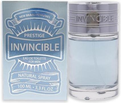 Actual product image New Brand Prestige Invincible EDT Spray Men 3.3 oz (Eau de toilette, 3.30 ml)