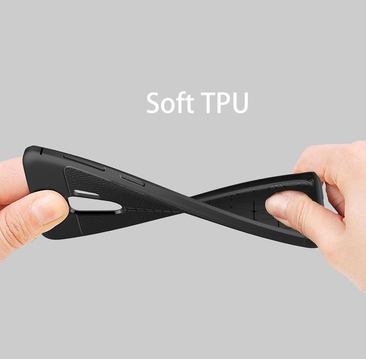 Actual product image Cadorabo TPU Cover Faux Leather Structure (Samsung Galaxy S9+)