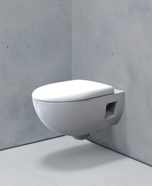 Productafbeelding Geberit Renova Compact, WC sospeso, 500377, sporgenza ridotta, senza bordo, forma chiusa