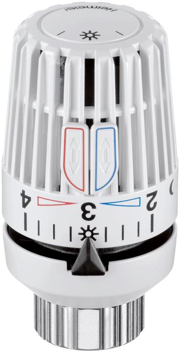 Produktbild Magni TA Heimeier 9710-24.500 Thermostat-Kopf VK Flüssigkeitsgefüllt und 2 Sparclips, Skalenhaube weis