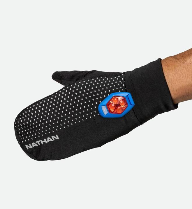 Actual product image Nathan Hyper Night Reflective Convertible Mitt Glove running gloves (S)