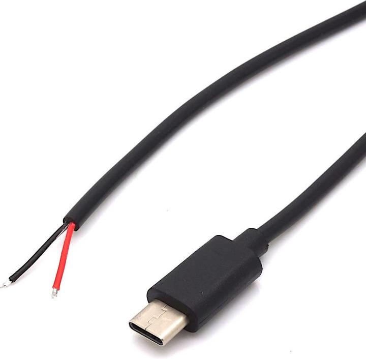 Sertronics USB Type C Kabel mit offenem Kabelende zur Stromversorgung (1 m)