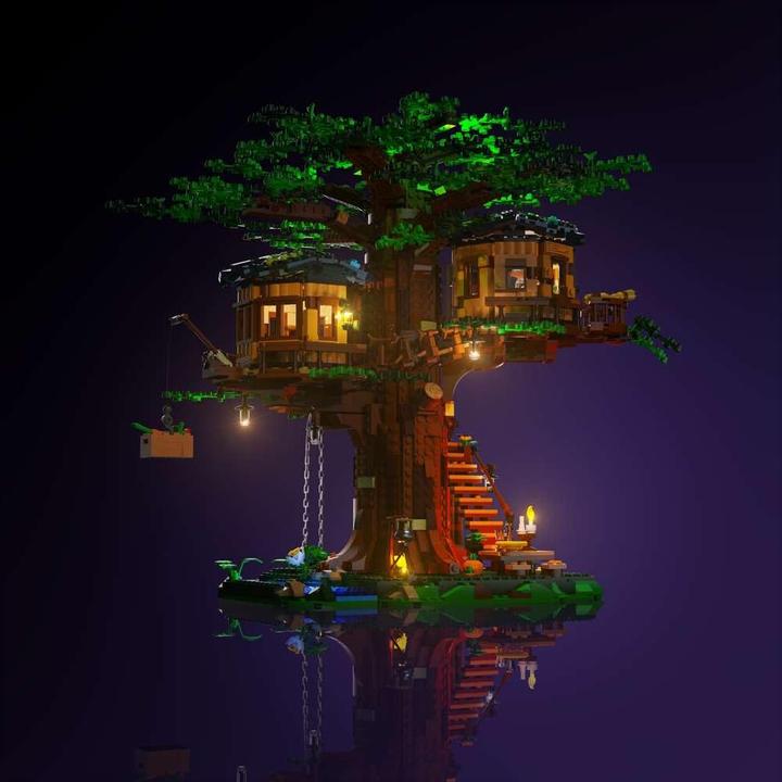 Actual product image Light my bricks LMB 2.0 LEGO® 21318# Tree Hous Light Kit