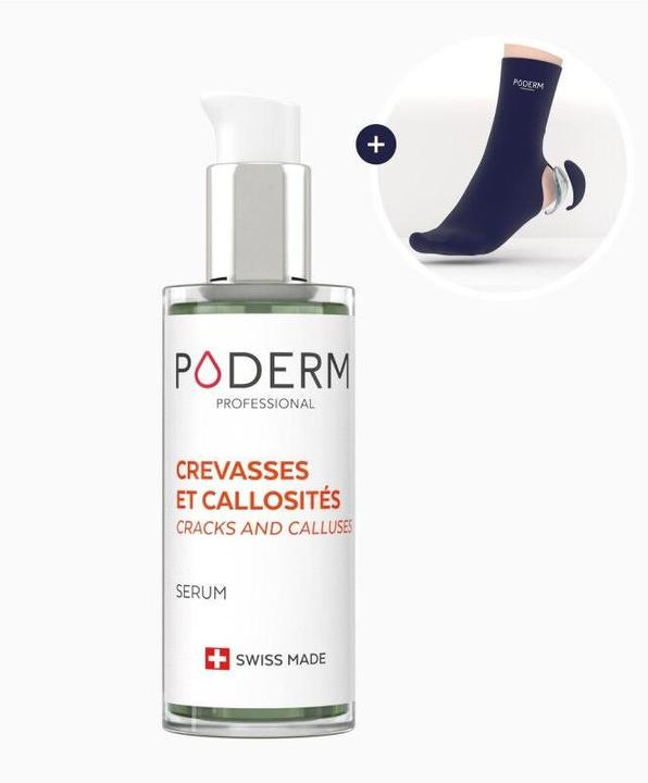 Image du produit Poderm Sérum crevasses et callosités 75ml + 1 paire de chaussettes en gel (Produit anti-callosités, 710.03 ml)