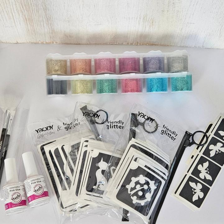 Actual product image Ybody Glitter Tattoo Set | Pro 100