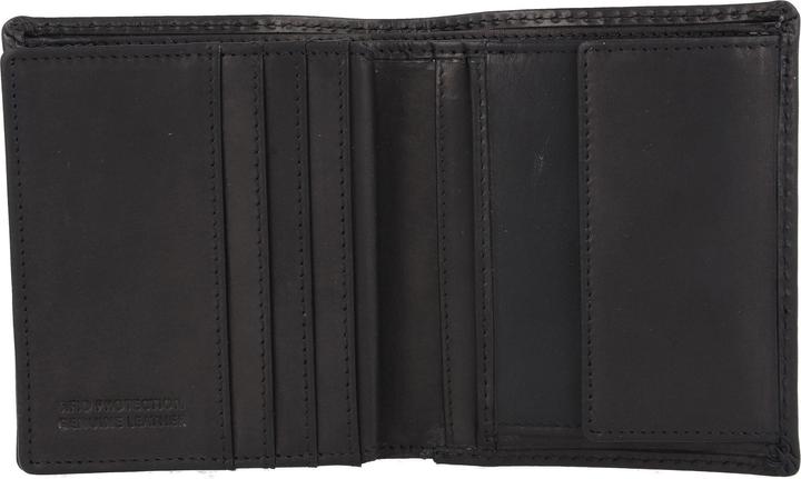 Actual product image Greenburry Pure Black wallet RFID protection leather 11 cm