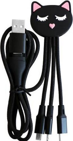 Produktbild Yello koko USB-A-C/Micro-USB- und USB-C- und Lightning-Kabel (1 m, USB 3.0)