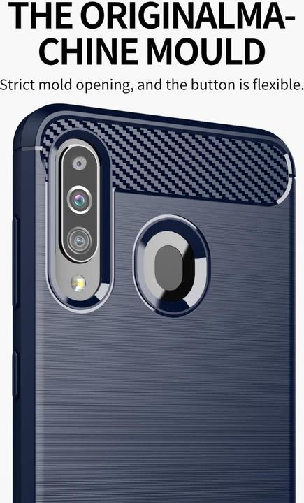 Produktbild Cadorabo TPU Ultra Slim carbon edelstahl Kombi Cover (Samsung Galaxy A20s)