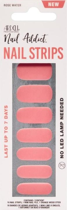 Actual product image Ardell Nail Addict Nail Strips Rose Water 16 Stk (Artificial nails, Pink)