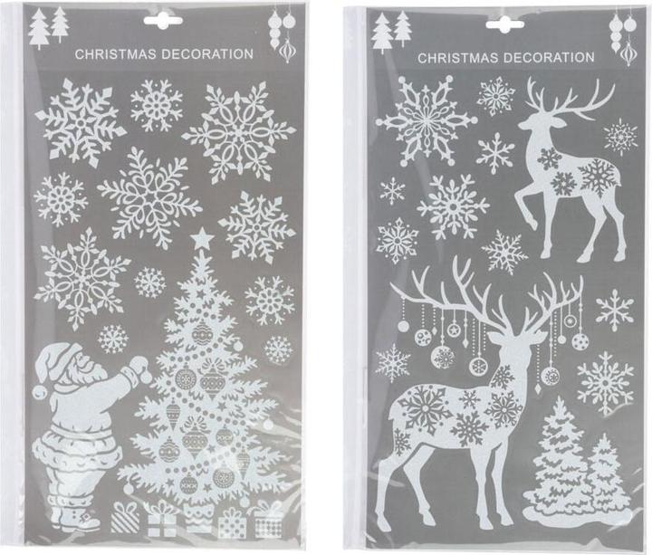 Produktbild Fensteraufkleber Weihnachten Glitzer Weiss