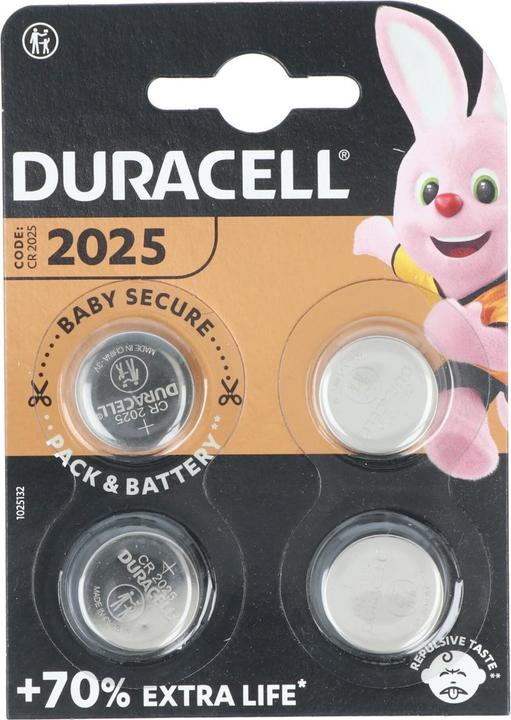 Produktbild Duracell CR2025 (4 Stk., CR2025, 165 mAh)