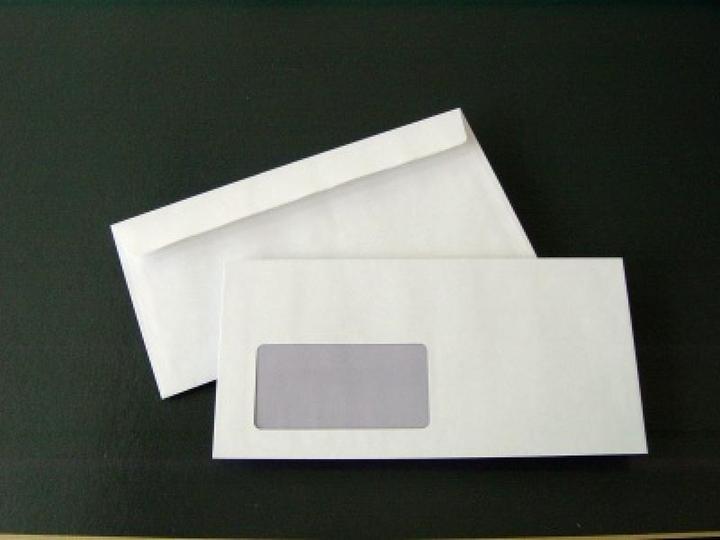 Produktbild Blanke Briefumschläge DINlang 80g/qm haftklebend Fenster VE=1000 Stück weiss (110 x 220 mm, 1000 x)