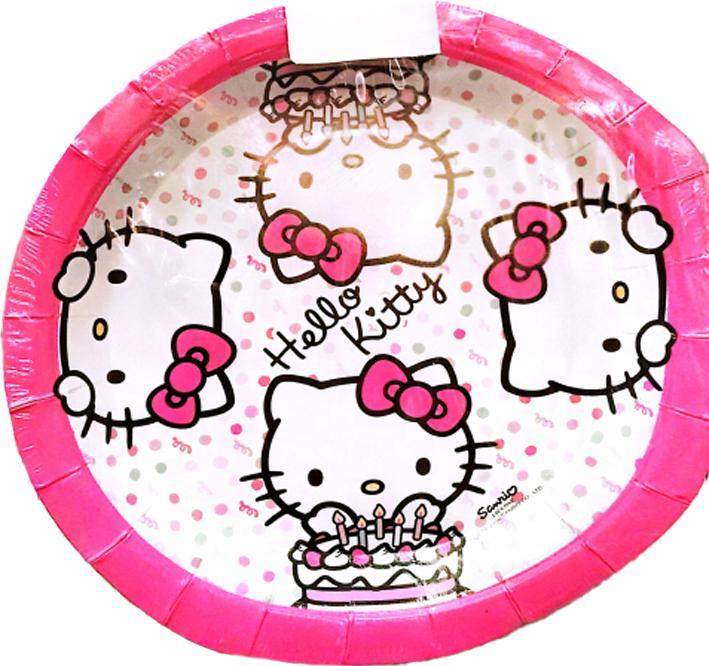 Produktbild Hello Kitty Teller Geburtstag 8erPack Papier (8 x)