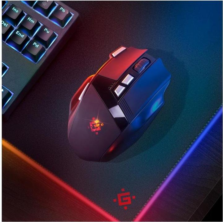 Actual product image Defender Mysz gamingowa bezprzewodowa Knight GM-885 3200DPI 8P Czarna (Wireless)