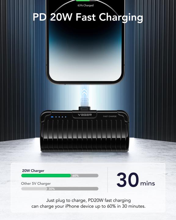 Produktbild Veger Plugon-L Pro (5000 mAh, 20 W, 18.50 Wh)