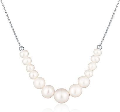 JVD Luxury Silver Necklace With Real Pearls