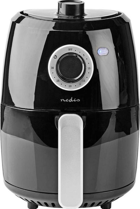 Produktbild Nedis Heissluft Friteuse | 2.4 l | Timer: 30 min | Analog | Aluminium / Schwarz (EU-Stecker)