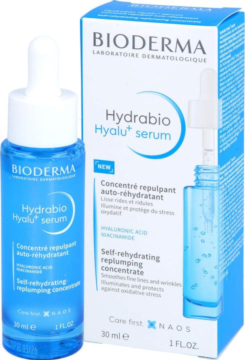 Bioderma Hydrabio Hyala + feuchtigkeitsspendendes Serum, das auf die ersten Anzeichen des Alterns ein (30 ml)