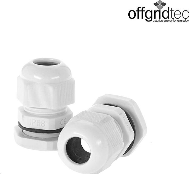 Image du produit Offgridtec Traversée de toit 2 fois Heavy blanc pour câbles de 3 à 12 mm de diamètre