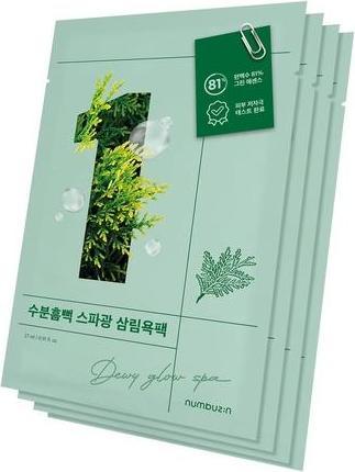 Actual product image Numbuzin No.1 Dewy Glow Spa Sheet Mask Hydrating with 81% Jeju