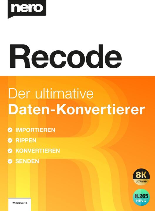 Nero Recode (1 User, 1 Devices/Users, unlimited)