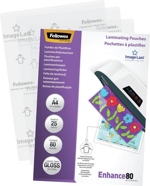 Produktbild Fellowes Enhance 80 (A4, 25 Stück, 80 µm)
