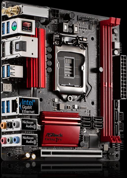 Produktbild AsRock Fatal1ty Z270 Gaming-ITX (LGA 1151, Intel Z270, Mini-ITX, mATX)