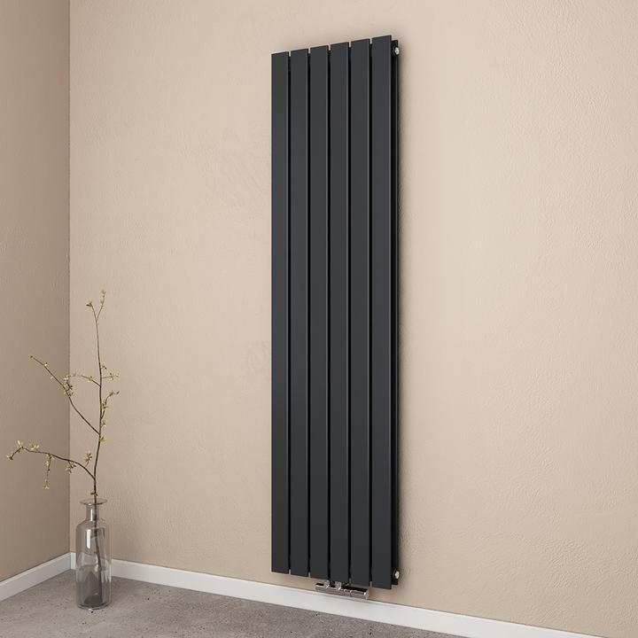 Produktbild Emke Heizkörper, Flachheizkörper mit Zentralanschluss, Anthrazit 180x46cm 1670W Doppellagig (1670 W)