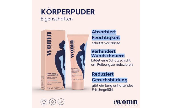 Produktbild womn Dry and Fresh (Körperpuder, 50 ml)
