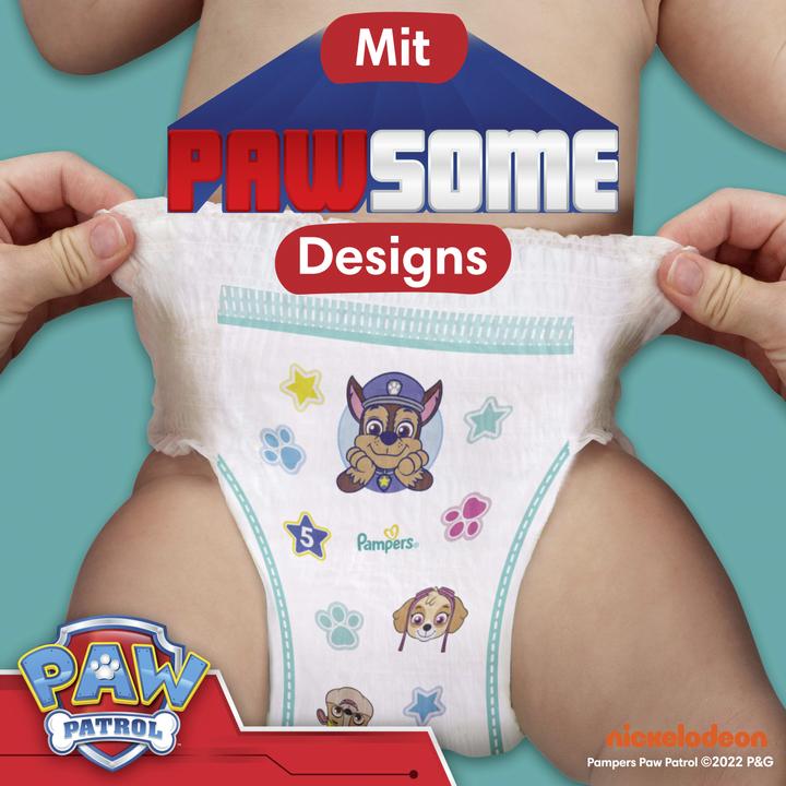 Immagine prodotto Pampers Pantaloni Baby-Dry Paw Patrol (Dimensione 5, Pacco trasportabile, 22 Pezzo/i)