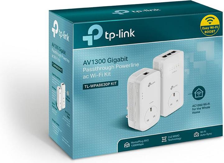 Image du produit TP-Link AV1200 GigabitPowerline ac WLAN KIT avec prise avant jusqu'à 1200Mbps de débit de données en (1200 Mbit/s)