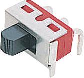 Produktbild RND Components Miniatur-Schiebeschalter, 1 Wechsler, EIN-EIN rastend, Printstifte