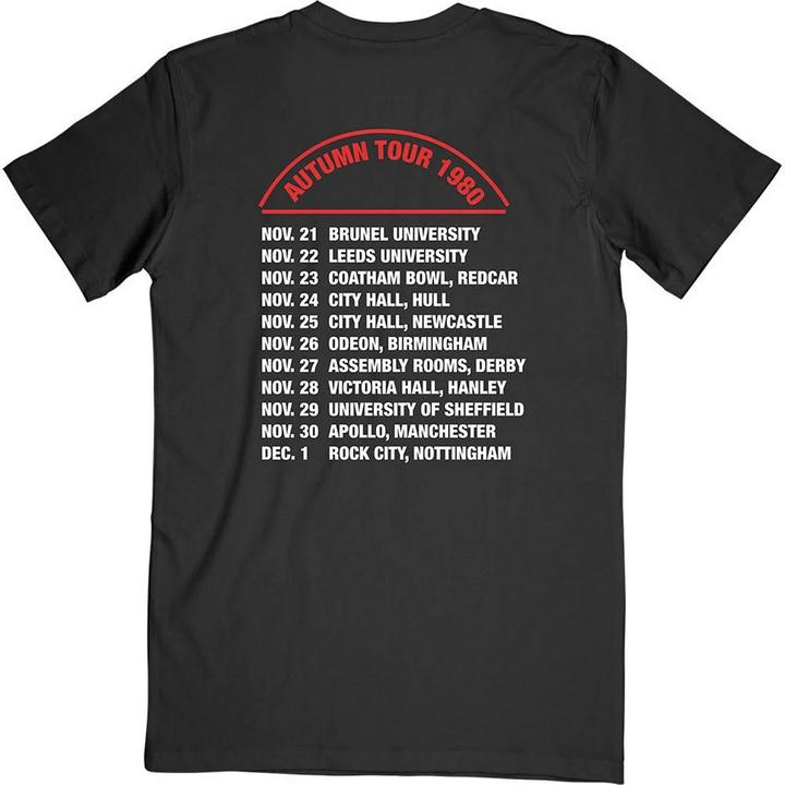 Immagine prodotto Music Brand Maglietta Unisex Adulto Autumn Tour 1980 Back Print (L)