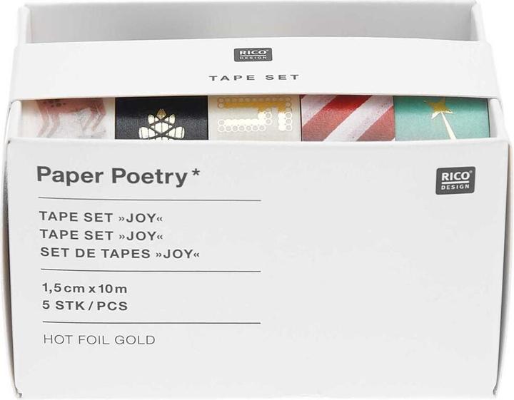 Produktbild Rico Design Tape Set I love Christmas, Joy FSC MIX, 5 Stk, 1,5cm x 10m