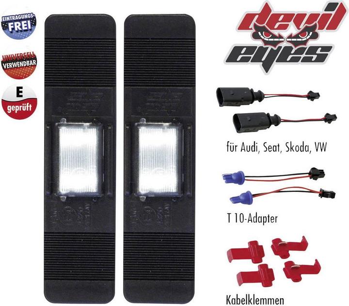 Actual product image Devil Eyes LED license plate lightinguniversal