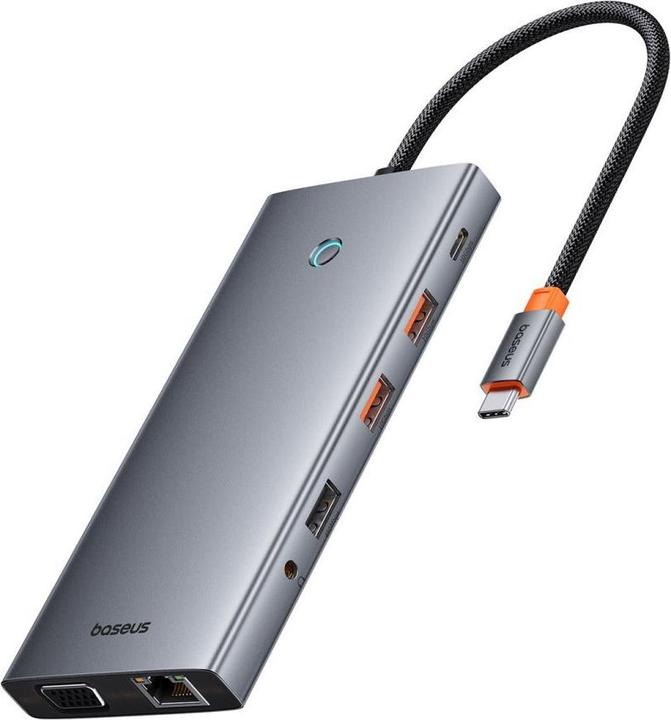 Produktbild Baseus HUB PortalJoy Series 13in1 USB-C - 2x HDMI / DP / VGA / USB-A 3.1 / USB-C 3.1 / USB-A 2.0 / P (USB-C, 13 Ports)