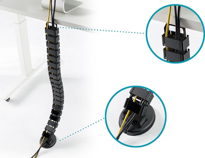 Produktbild Digitus Flexible Kabelführung mit anpassbarer Länge (Kabelschlauch, 130 cm)