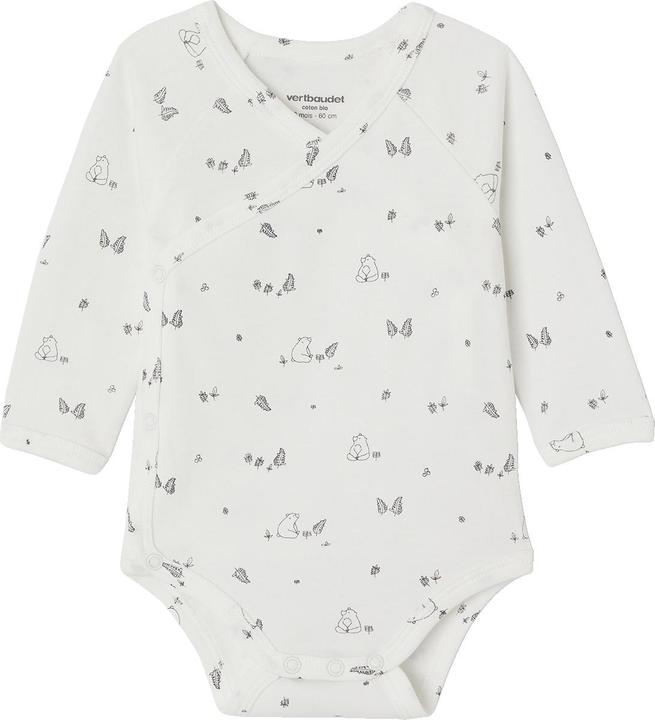 Actual product image Vertbaudet Bio-Kollektion: 2er-Pack Baby Wickelbodys mit langen Ärmeln (74)