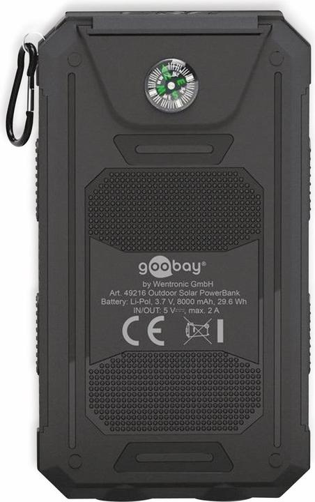 Image du produit Goobay Solar Outdoor (8000 mAh, 10 W, 29.60 Wh)
