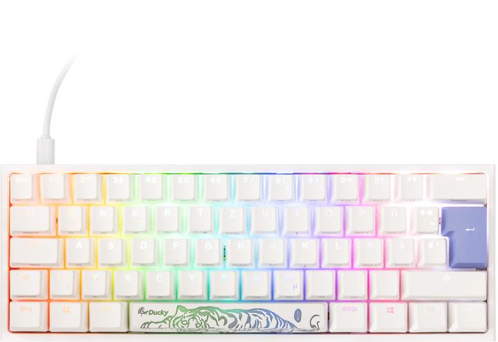 Produktbild Ducky One 2 Pro Mini White Edition Gaming Tastatur, RGB LED - Cherry Silent (DE, Kabelgebunden)