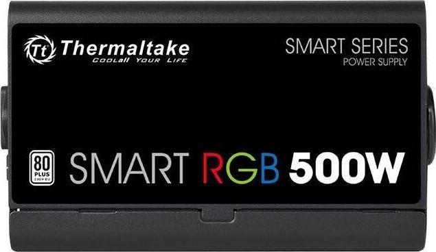 Produktbild Thermaltake Smart 500W RGB Netzteil (80+ 230V EU, 2xPEG, 120mm, Single Rail) (500 W)