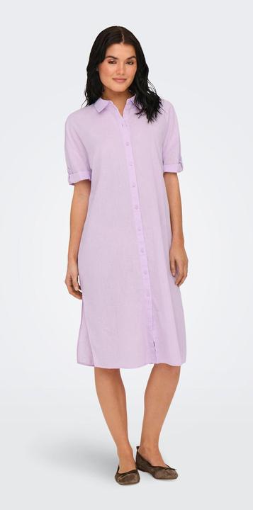 Image du produit JdY Locker geschnitten Hemdkragen Voluminöser Armschnitt Midikleid Kleid (S)