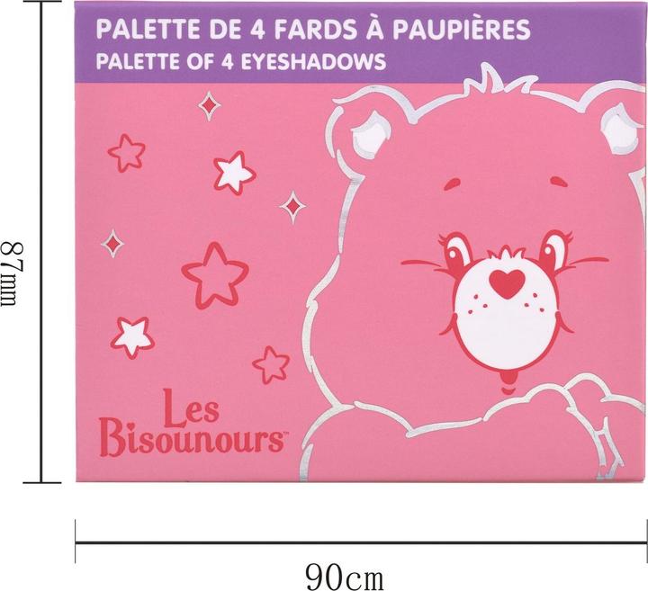 Actual product image Take Care Les Bisounours eyeshadow palette 4 colours