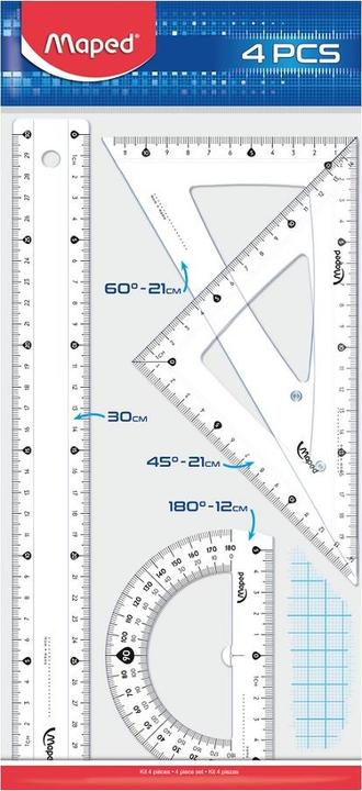 Produktbild Maped Zeichnungssatz kartiert, 4 Teile (30 cm)